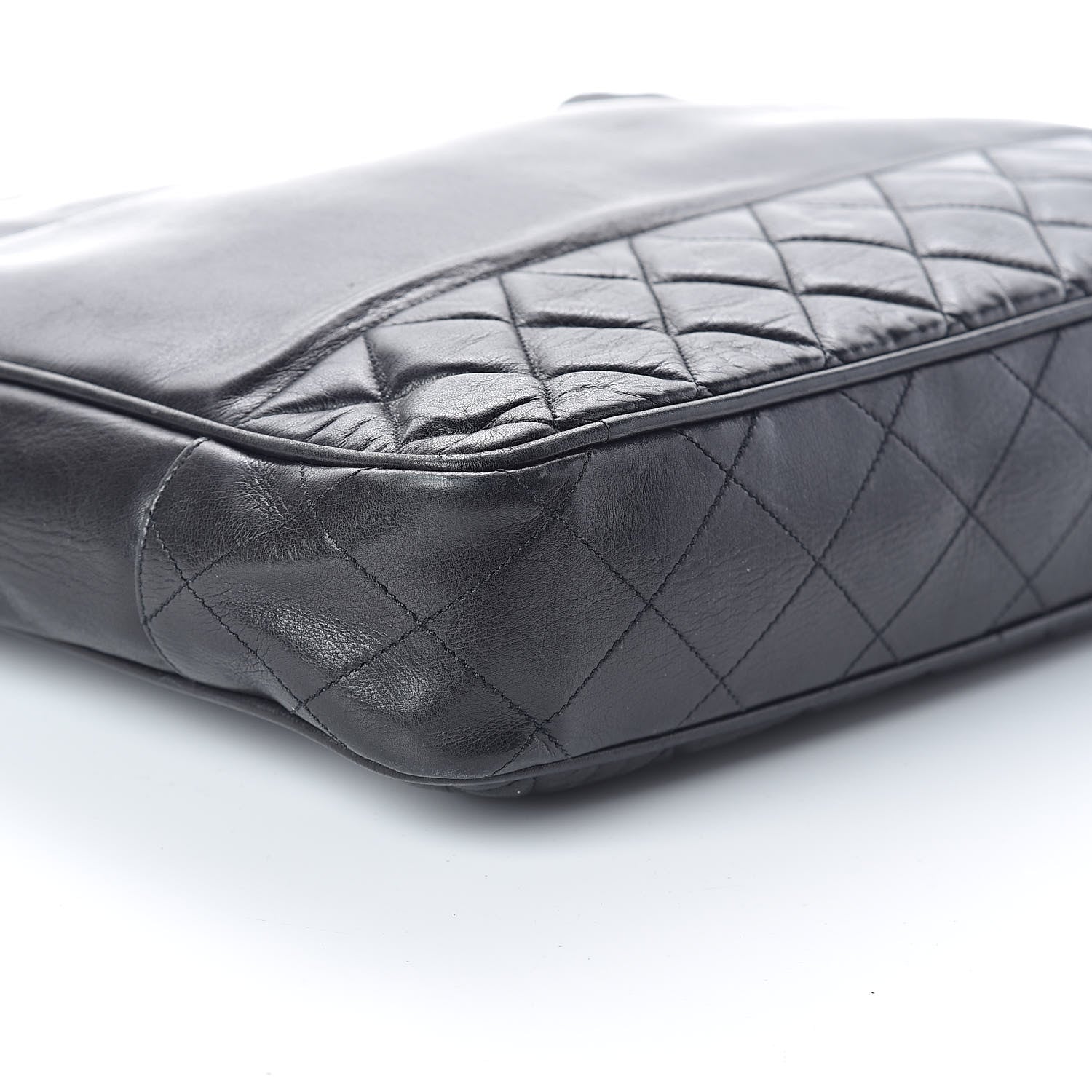 Chanel Lambskin Quilted Shoulder Bag Black 10 of 11