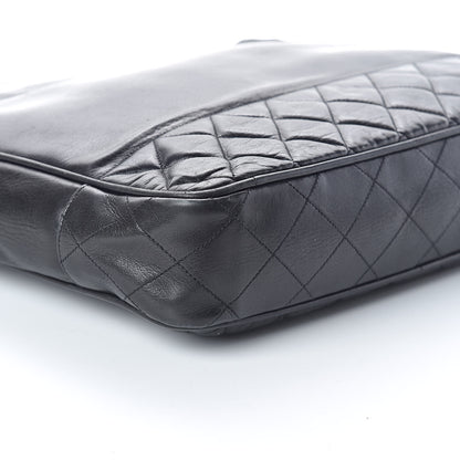 Chanel Lambskin Quilted Shoulder Bag Black 10 of 11