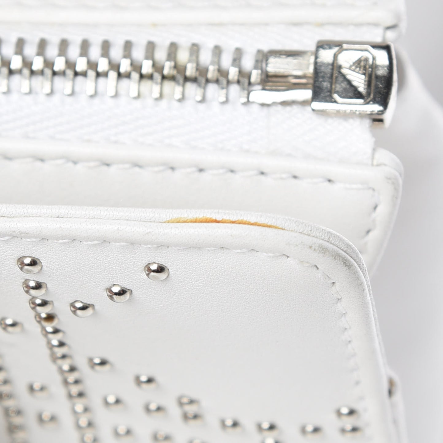 Calfskin Cannage Studded East West Lady Dior White