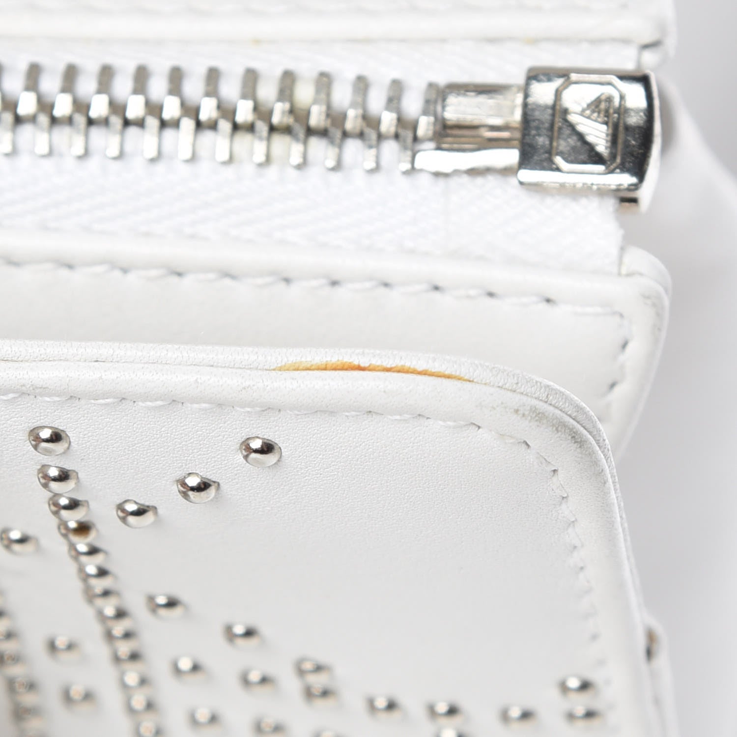 Christian Dior Calfskin Cannage Studded East West Lady Dior White 16 of 25