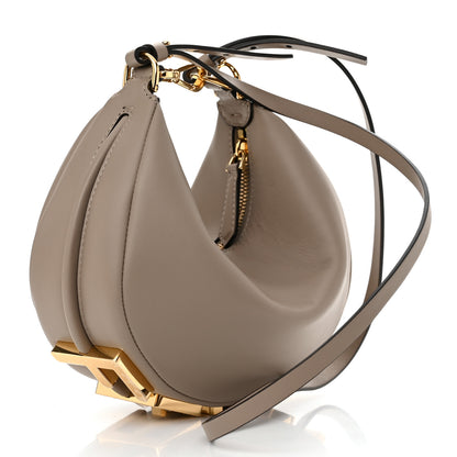 Fendi Vitello Grace Matte Mini Fendigraphy Hobo Bag Tortora 3 of 9