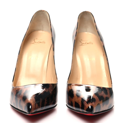 Christian Louboutin Patent Glitter Leopard Print Pigalle Follies 100 Pumps 41 Gold 2 of 7