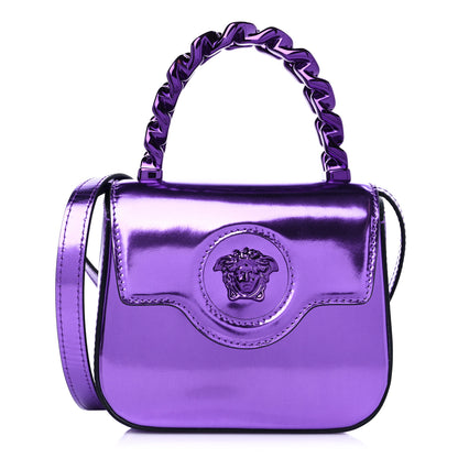 Versace Metallic Mini La Medusa Bag Dark Orchid 1 of 9
