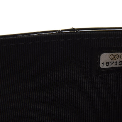 Chanel Patent Quilted Wallet On Chain WOC Black 9 of 9