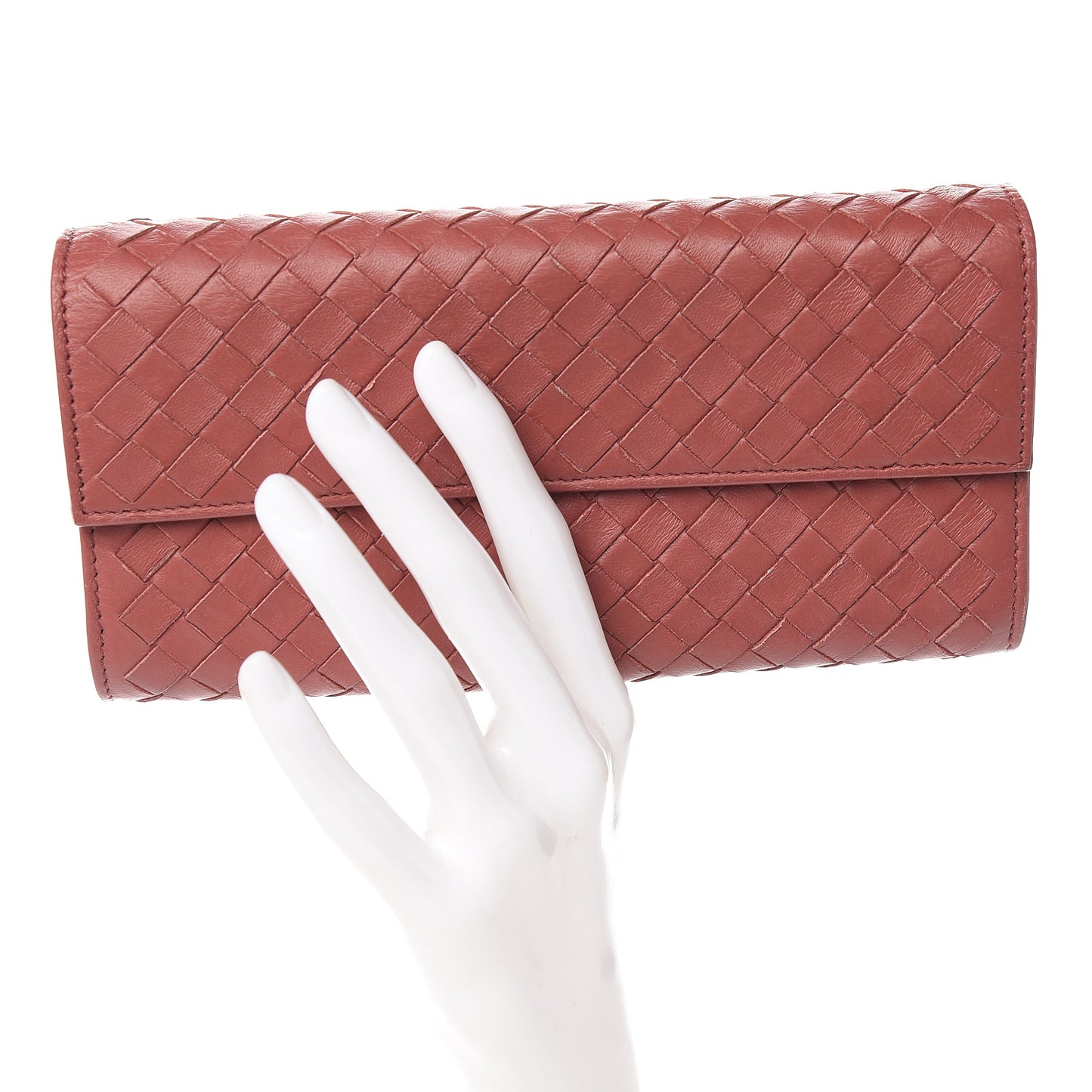 Nappa Intrecciato Continental Flap Wallet Pompei
