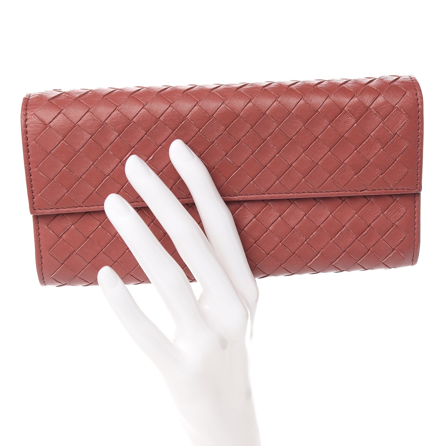 Bottega Veneta Nappa Intrecciato Continental Flap Wallet Pompei 2 of 12
