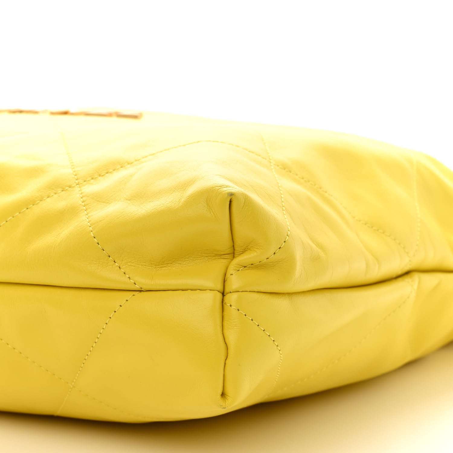 Chanel Metallic Calfskin Quilted Chanel 22 Yellow 12 of 12