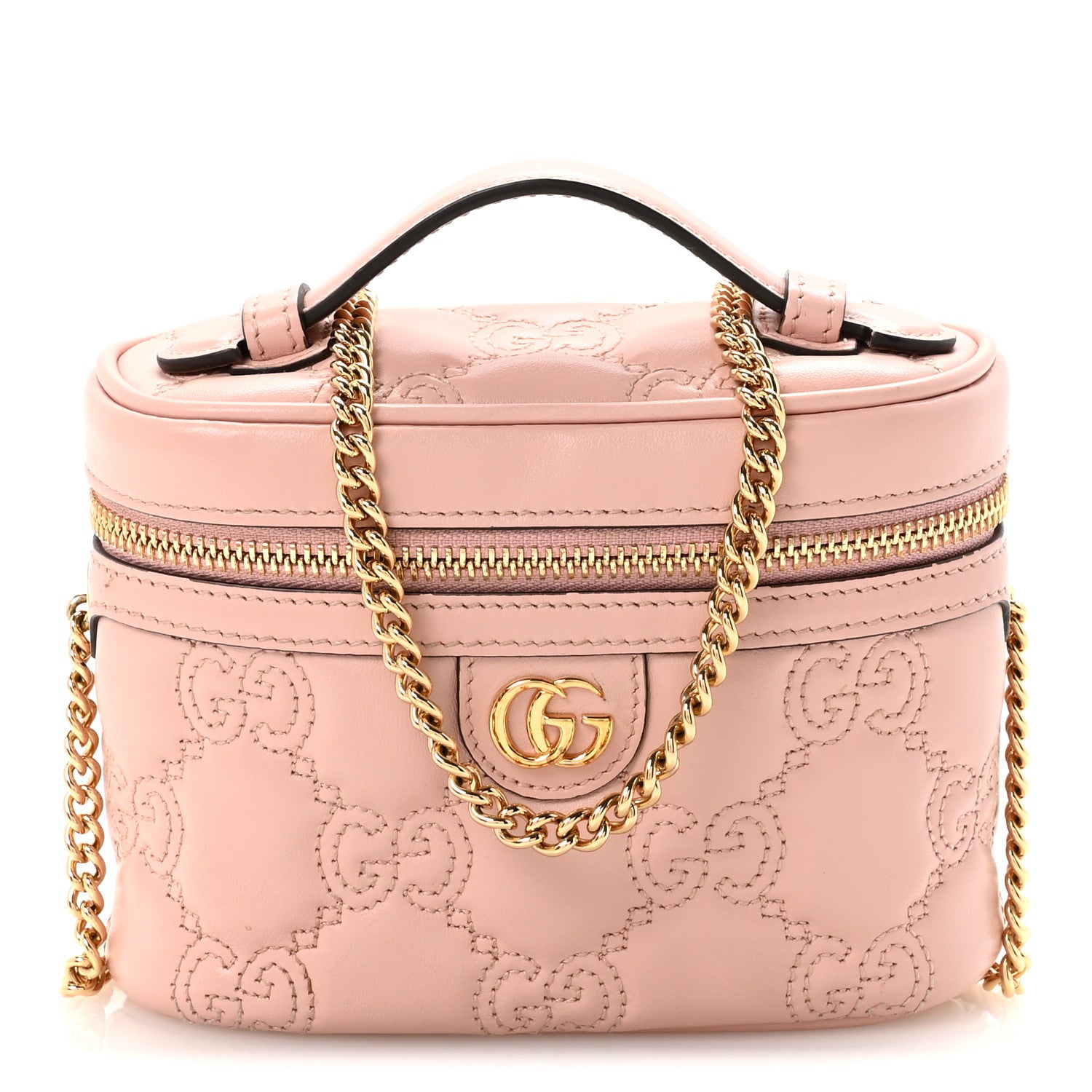 Gucci Calfskin GG Matelasse Mini Top Handle Bag Perfect Pink 1 of 10