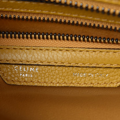 Celine Drummed Calfskin Micro Luggage Ocre 9 of 13