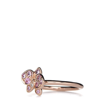 Cartier 18K Pink Gold Diamond Pink Sapphire Caresse D'Orchidees Par Ring 46 3.75 3 of 6