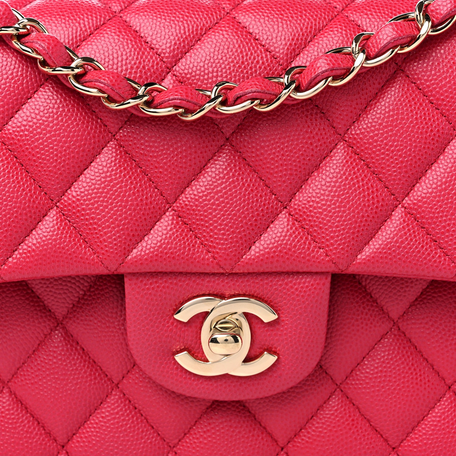 Chanel Caviar Quilted Small Double Flap Dark Pink 10 of 10