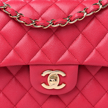 Chanel Caviar Quilted Small Double Flap Dark Pink 10 of 10