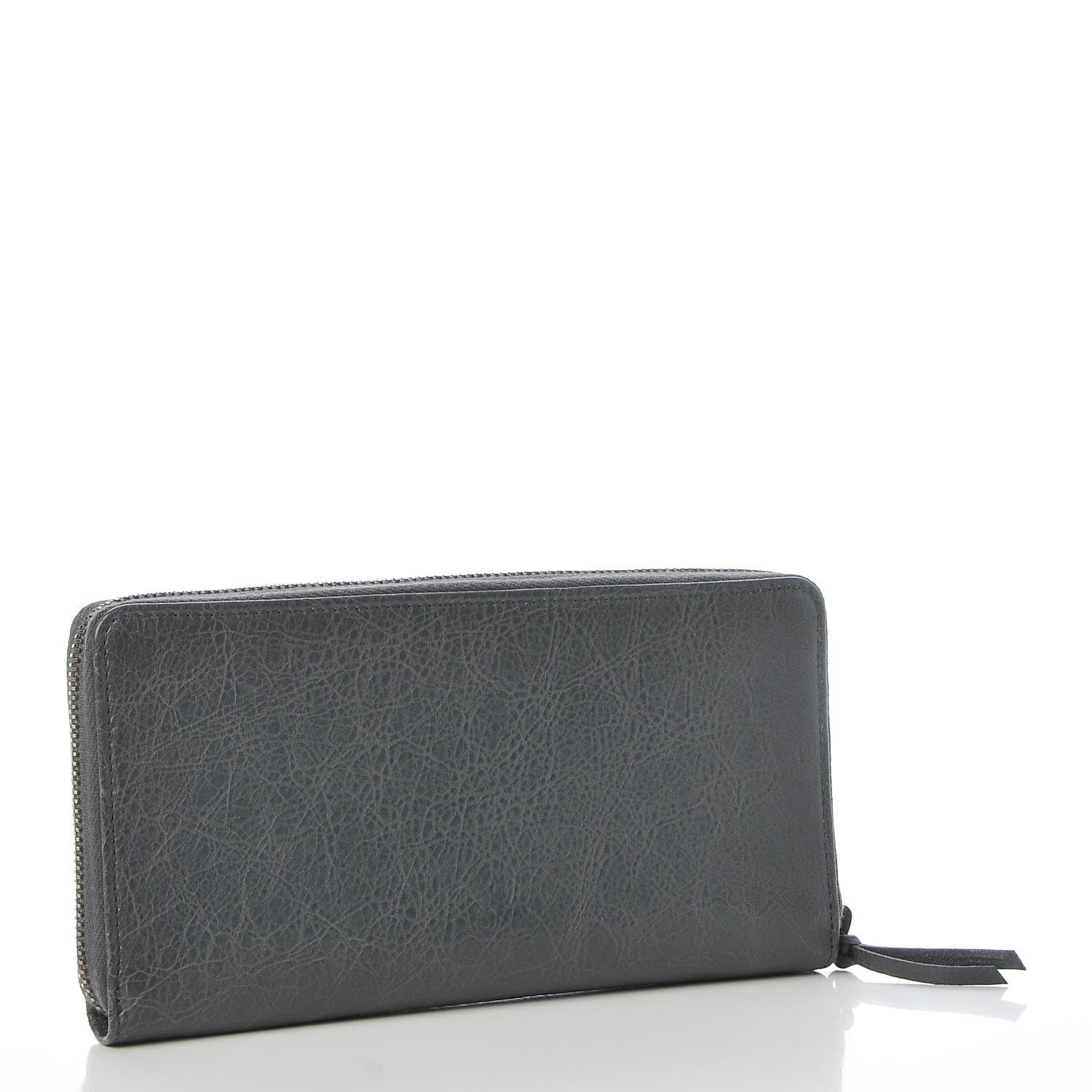 Balenciaga Agneau Classic Hardware Continental Zip Around Wallet Gris Tarmac 3 of 9
