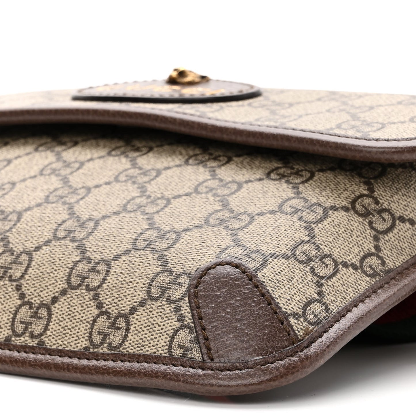 GG Supreme Monogram Neo Vintage Web Belt Bag Brown