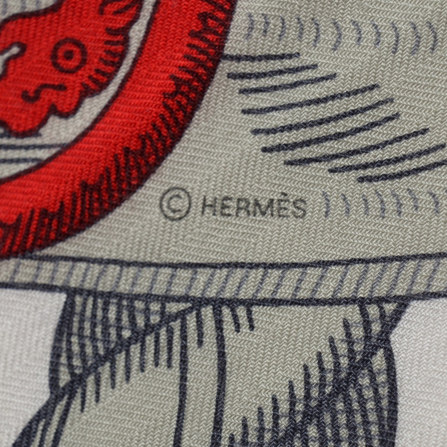 Cashmere Silk Della Cavalleria GM Scarf 140 Noir Jaune Rouge