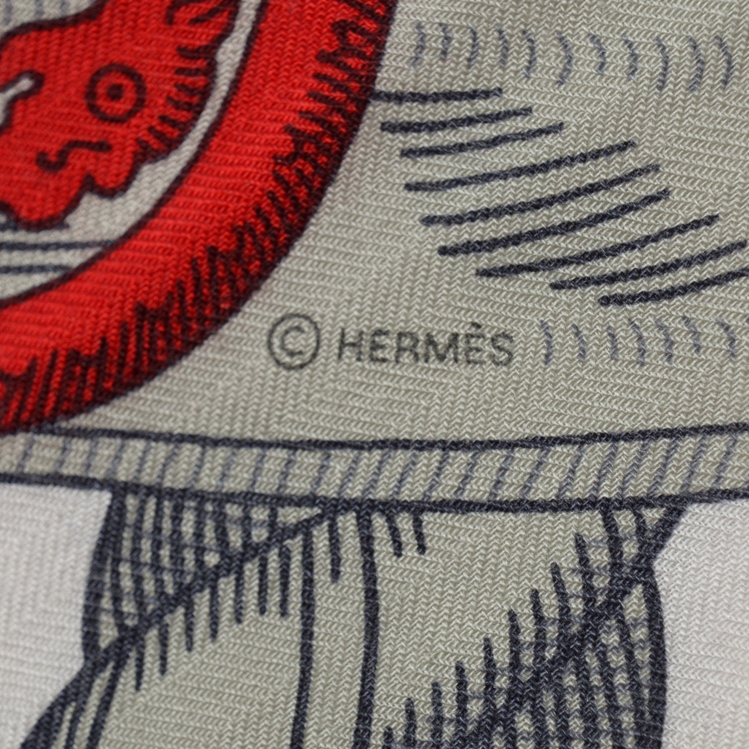 Hermes Cashmere Silk Della Cavalleria GM Scarf 140 Noir Jaune Rouge 6 of 6