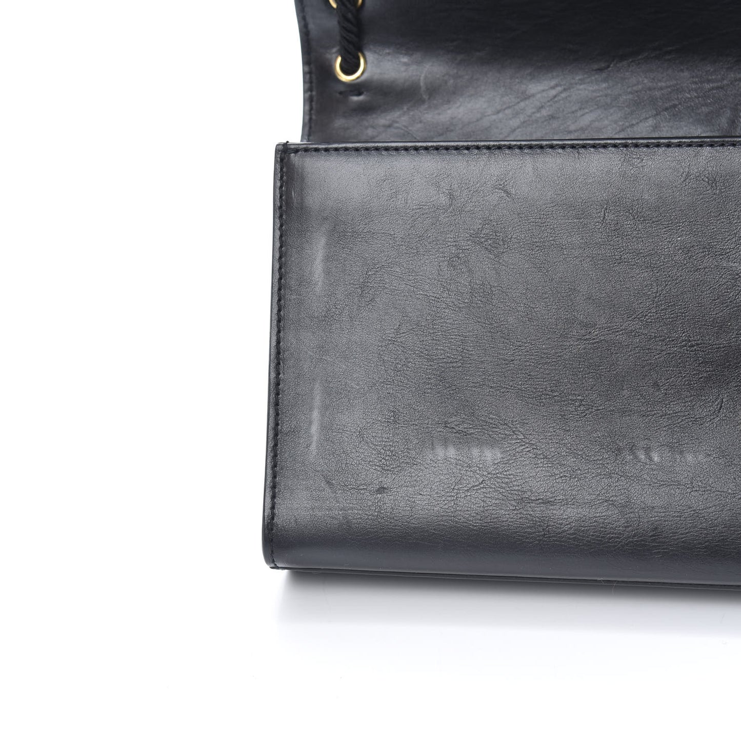 Calfskin Rope Monogram Cassandre Clutch Black