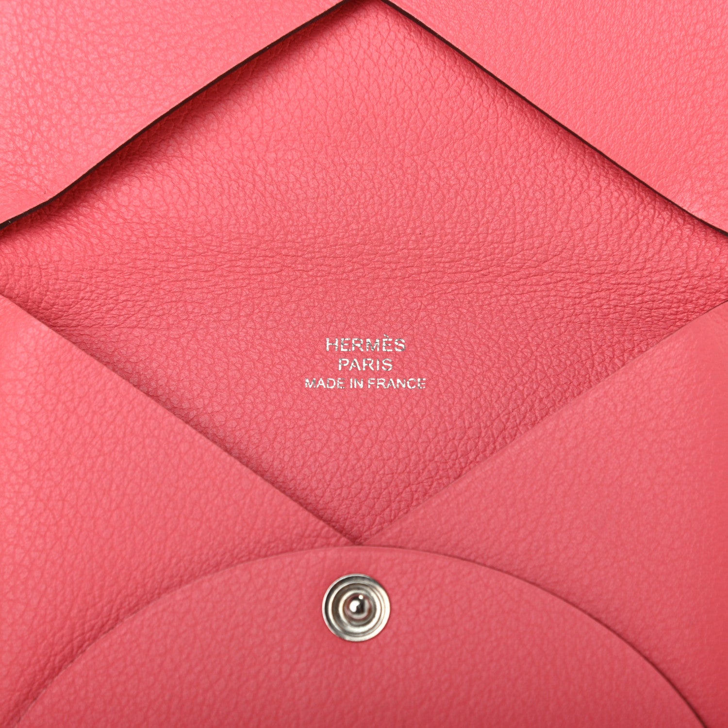 Hermes Chevre Mysore Calvi Card Case Rose Azalee 6 of 12