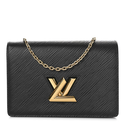 Louis Vuitton Epi Twist Belt Chain Wallet Black 1 of 9