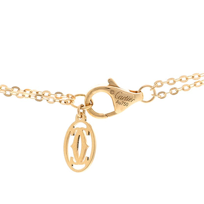 Cartier 18K Pink Yellow White Gold Trinity Double Chain Pendant Necklace 4 of 5