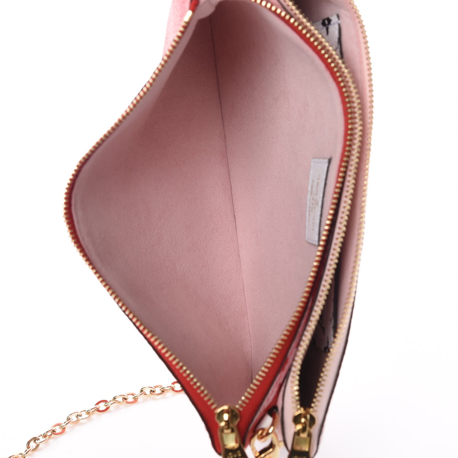 Louis Vuitton Monogram Giant Double Zip Pochette Rouge 7 of 11