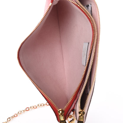 Louis Vuitton Monogram Giant Double Zip Pochette Rouge 7 of 11