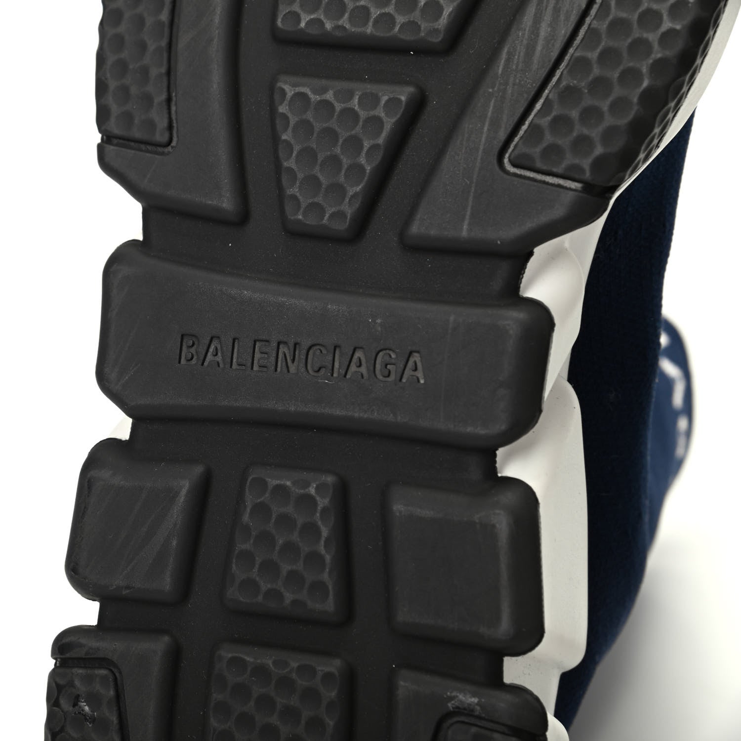Balenciaga Neoprene Knit Womens Hi Speed Sneakers 37 Navy 8 of 8