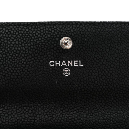 Chanel Iridescent Caviar Quilted Large Flap Wallet Black 6 of 9