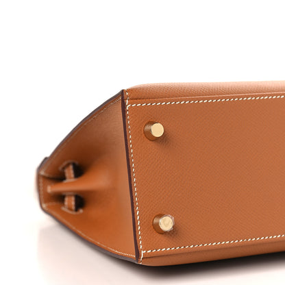 Hermes Epsom Kelly Sellier 25 Gold 8 of 9