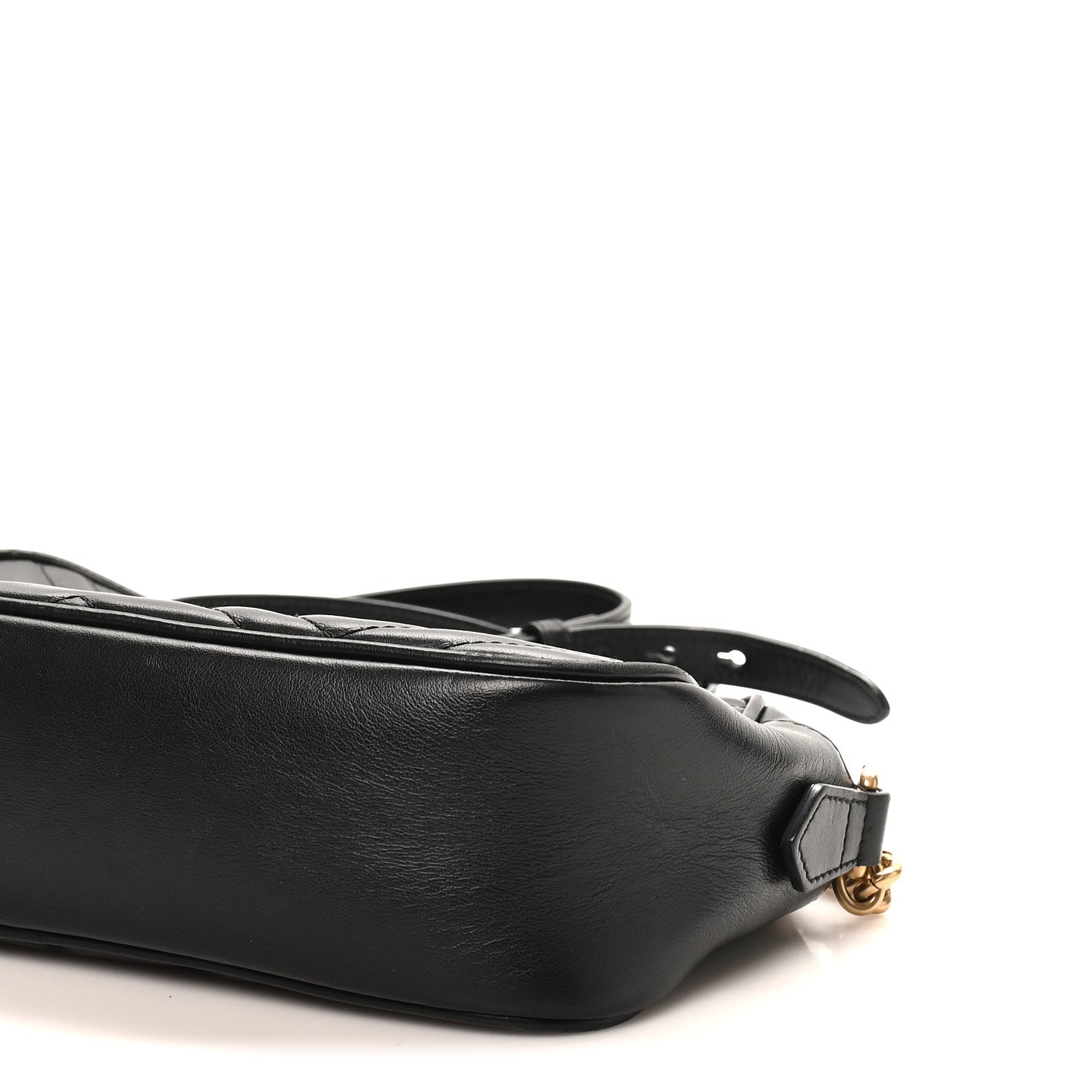Gucci Calfskin Matelasse Small GG Marmont Chain Shoulder Bag Black 9 of 9