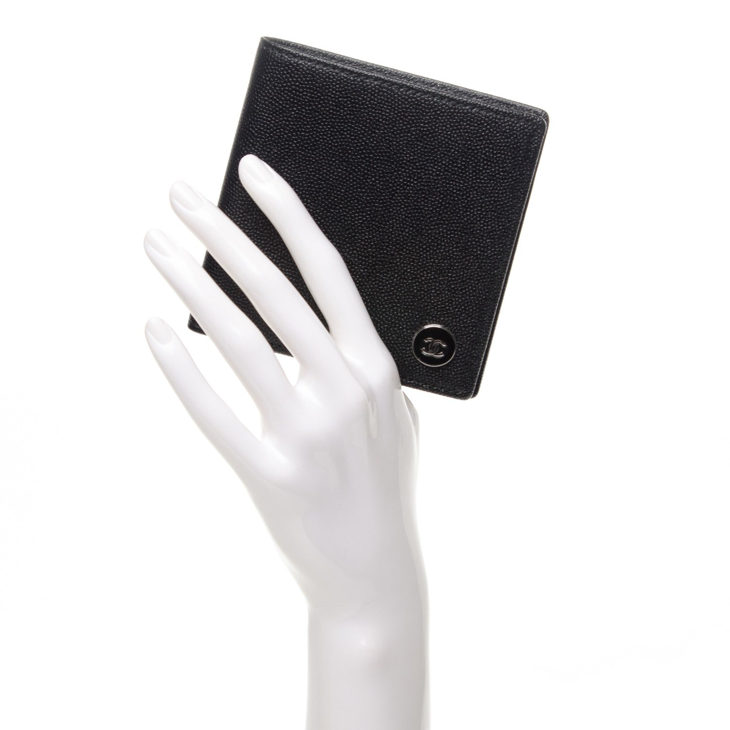 Chanel Grained Calfskin CC Bi-Fold Wallet Black 4 of 8