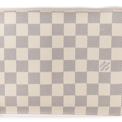 Louis Vuitton Damier Azur Neverfull MM GM Pochette Rose Ballerine 8 of 9