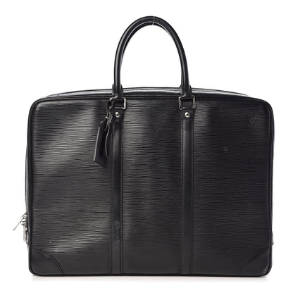 Louis Vuitton Epi Porte-Documents Voyage Briefcase Black 1 of 12