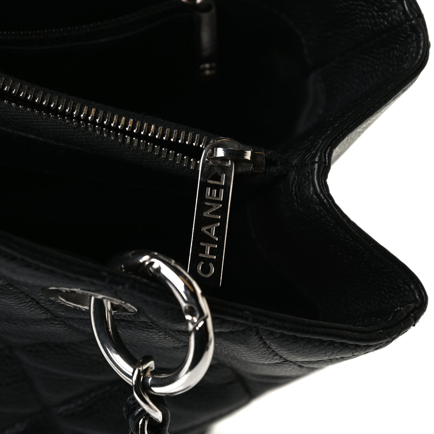 Caviar Quilted Grand Shopping Tote GST Black