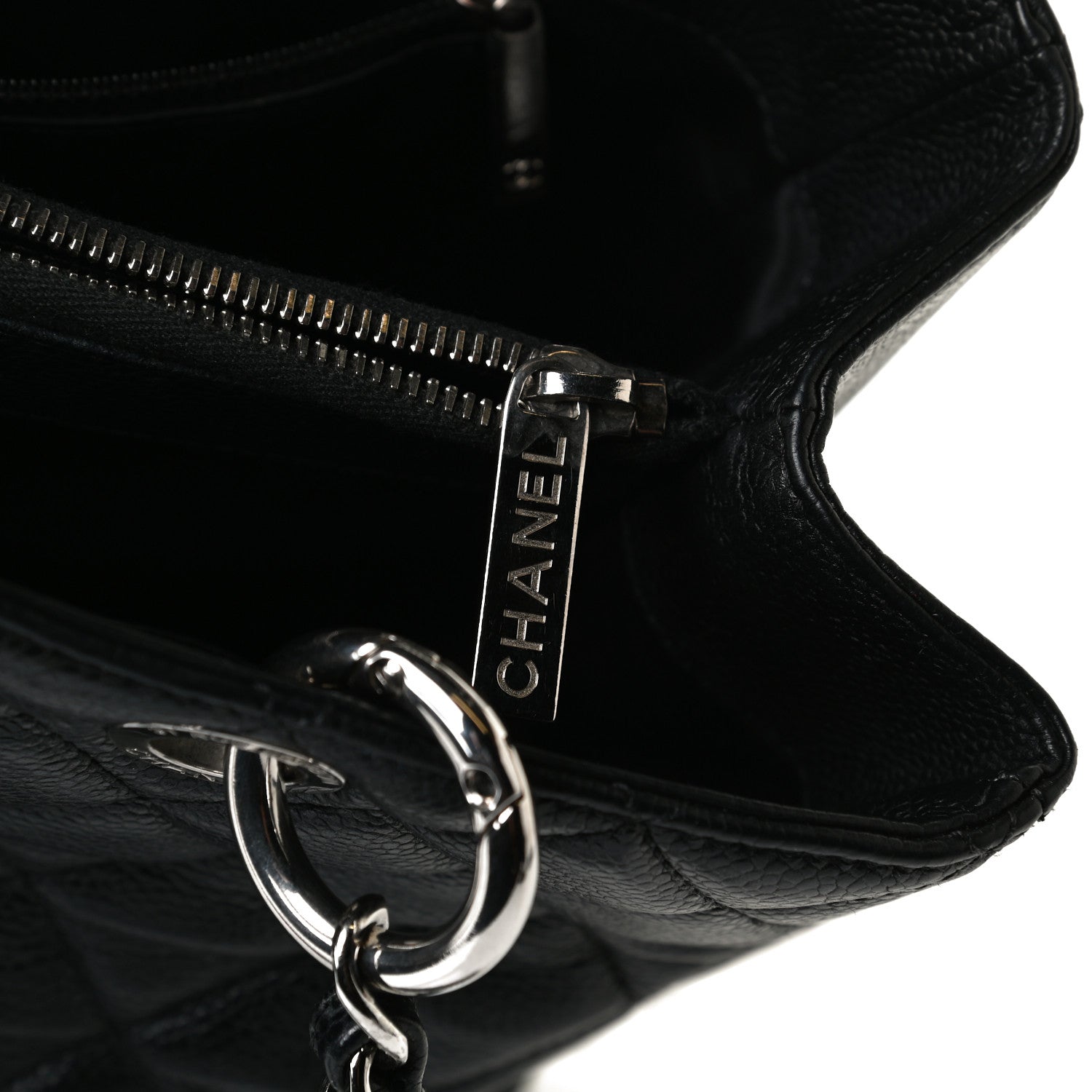 Chanel Caviar Quilted Grand Shopping Tote GST Black 8 of 16
