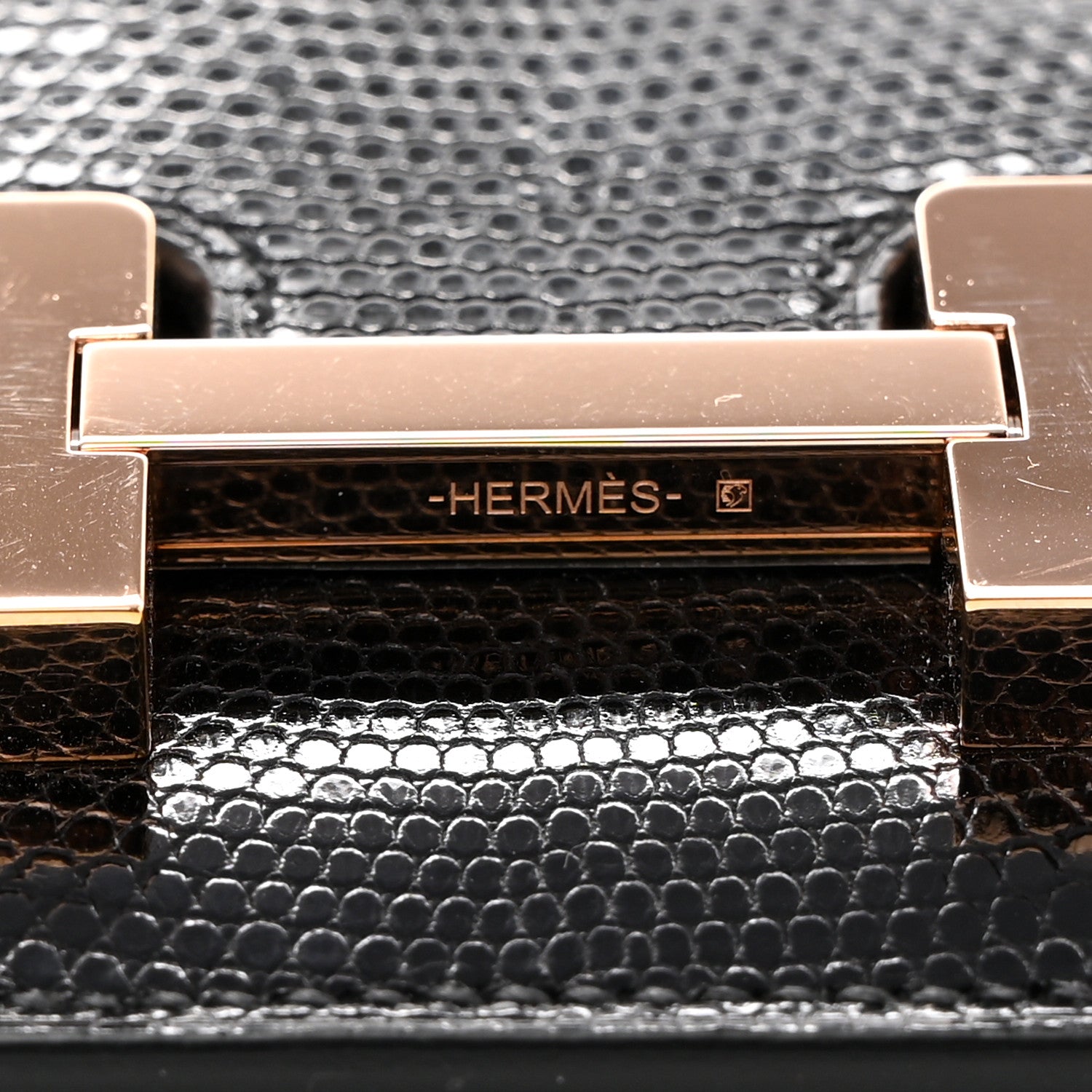 Hermes Lizard Constance Slim Wallet Black 8 of 8