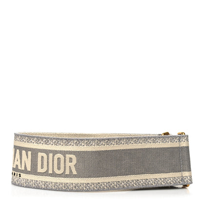 Christian Dior Canvas Embroidered Large Book Belt 80 32 Grey Multicolor 2 of 6