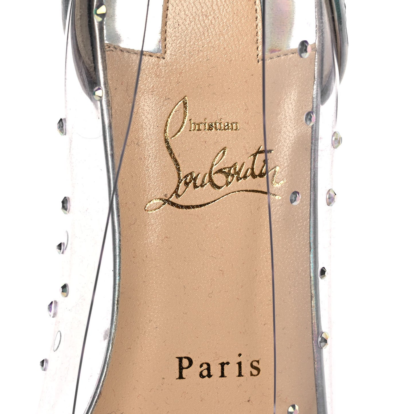 PVC Paill Hotfix Degrastrass Flats 37 Silver