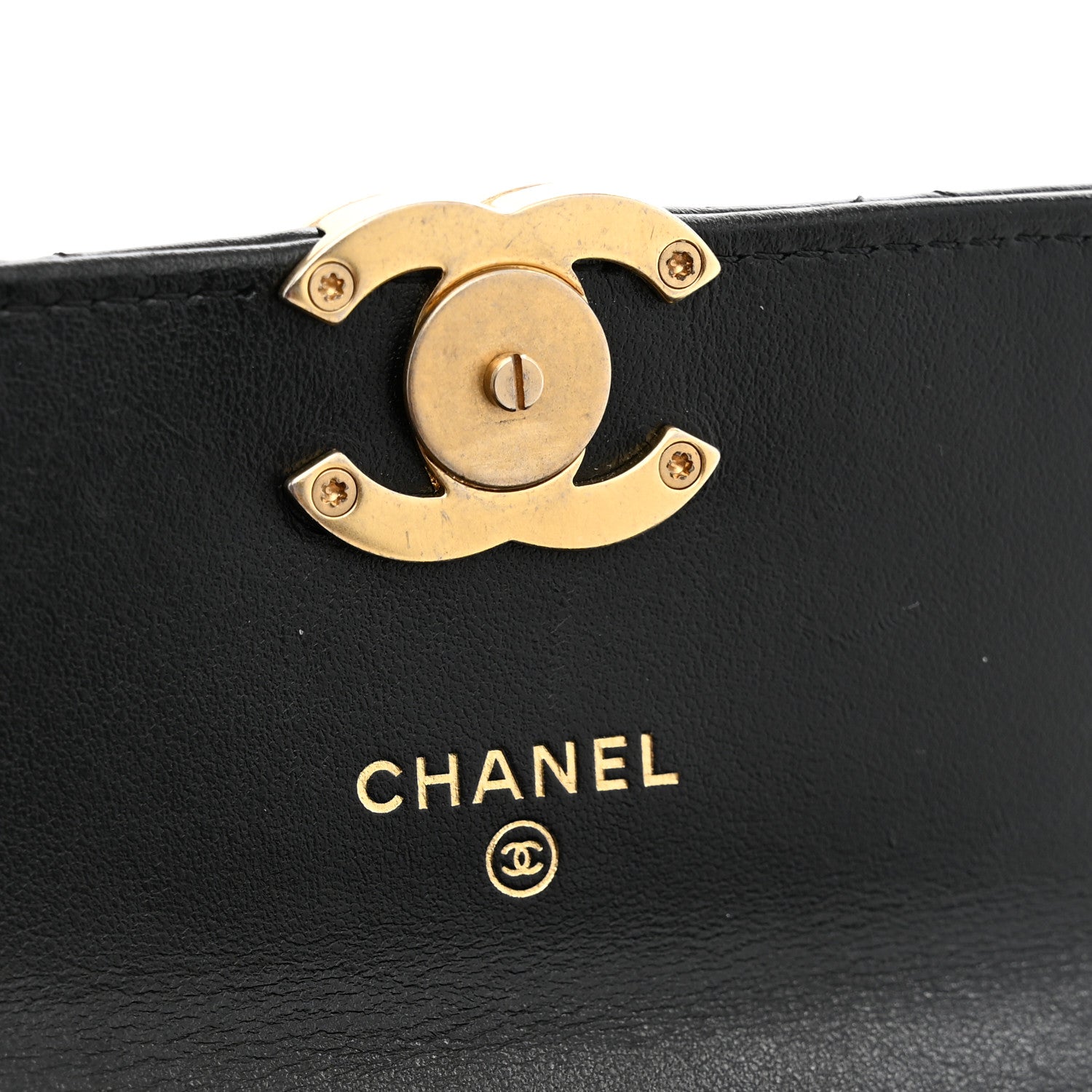Chanel Calfskin Quilted Perfect Fit Coin Purse With Chain Black 5 of 12