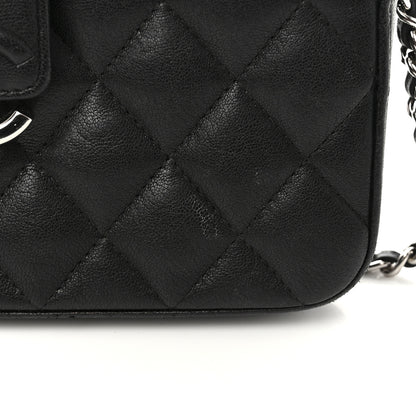 Chanel Lambskin Quilted CC Box Clutch With Chain Black 17 of 17