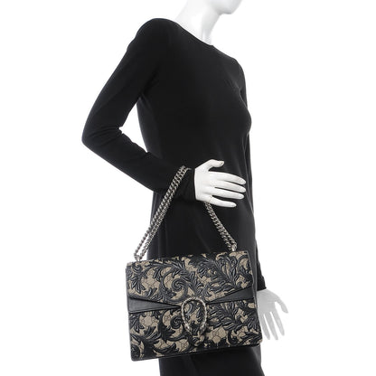 Gucci GG Supreme Monogram Arabesque Medium Dionysus Shoulder Bag Black 2 of 7