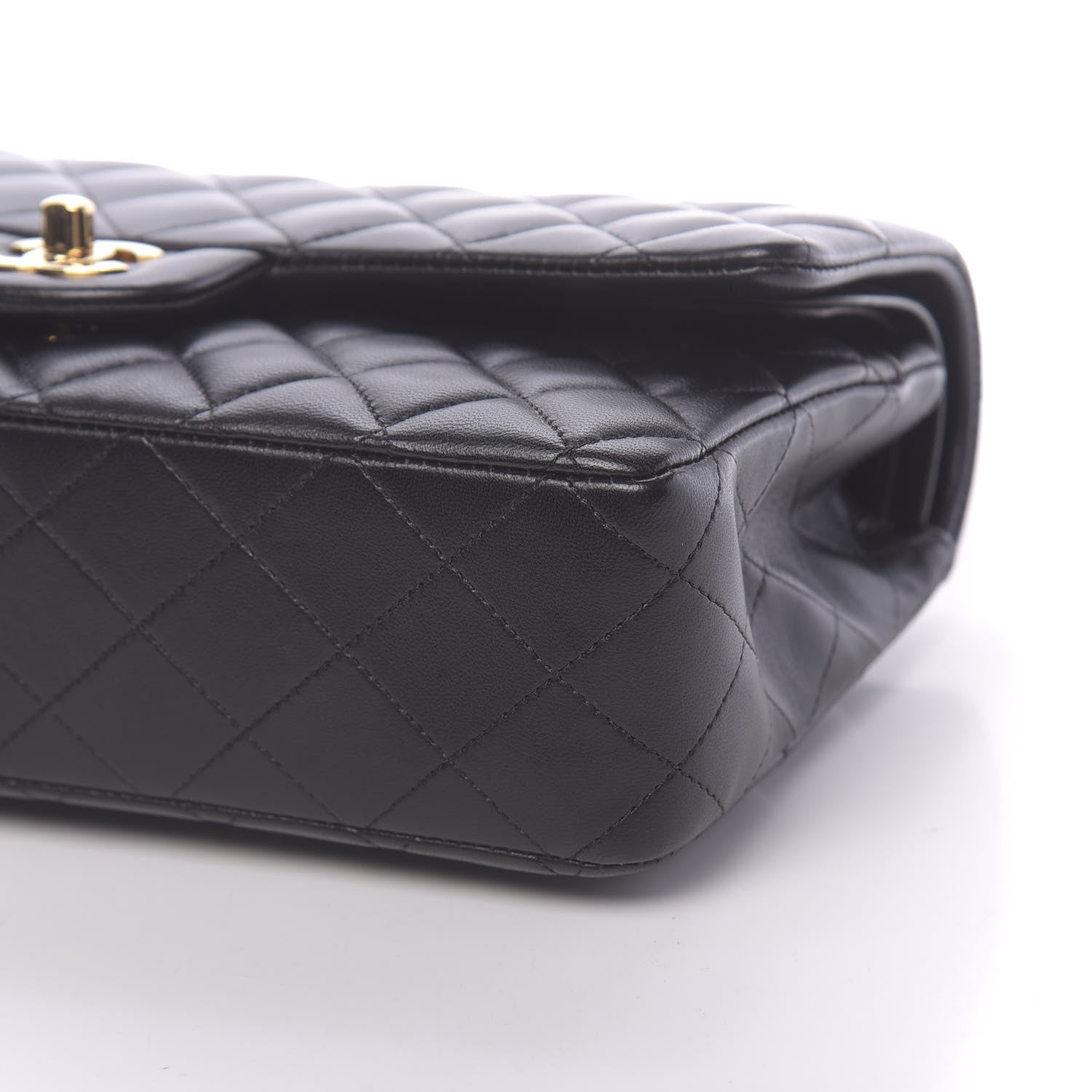 Chanel Lambskin Quilted Medium Double Flap Black 9 of 12