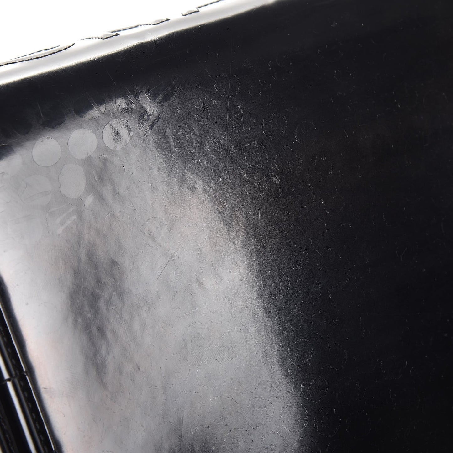 Glazed Calfskin Large Boy Flap Black