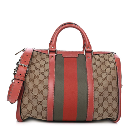 Gucci Monogram Vintage Web Medium Boston Pink 1 of 5