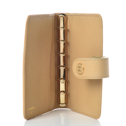 Chanel Grained Calfskin CC Button Pocket Agenda Cover Beige 5 of 8