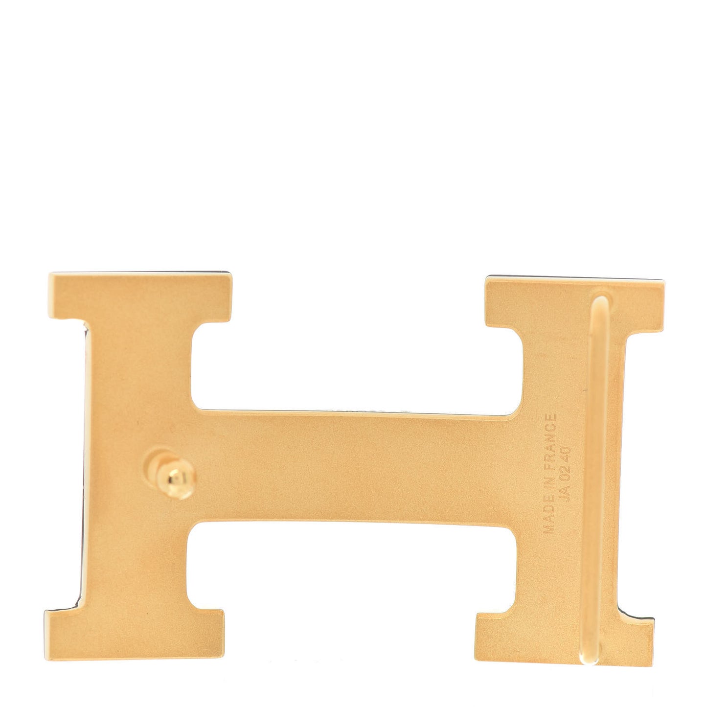 Brushed 32mm H Belt Buckle Gold