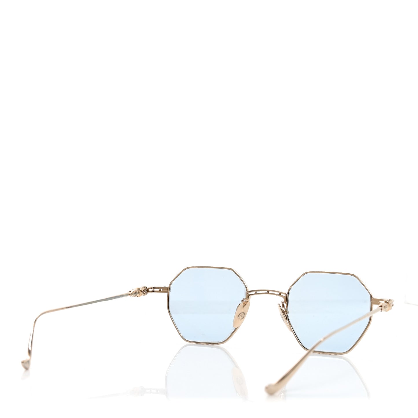 Metal Evaculation Sunglasses Gold Blue