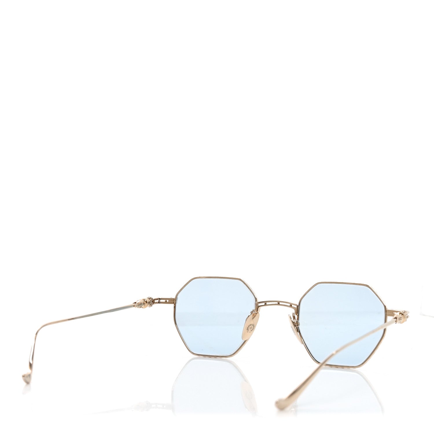 Chrome Hearts Metal Evaculation Sunglasses Gold Blue 4 of 7
