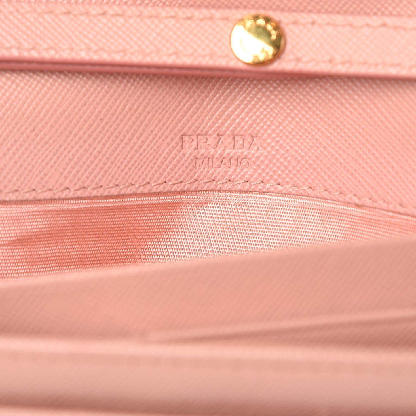 Saffiano Lux Detachable Chain Clutch Wallet Peonia