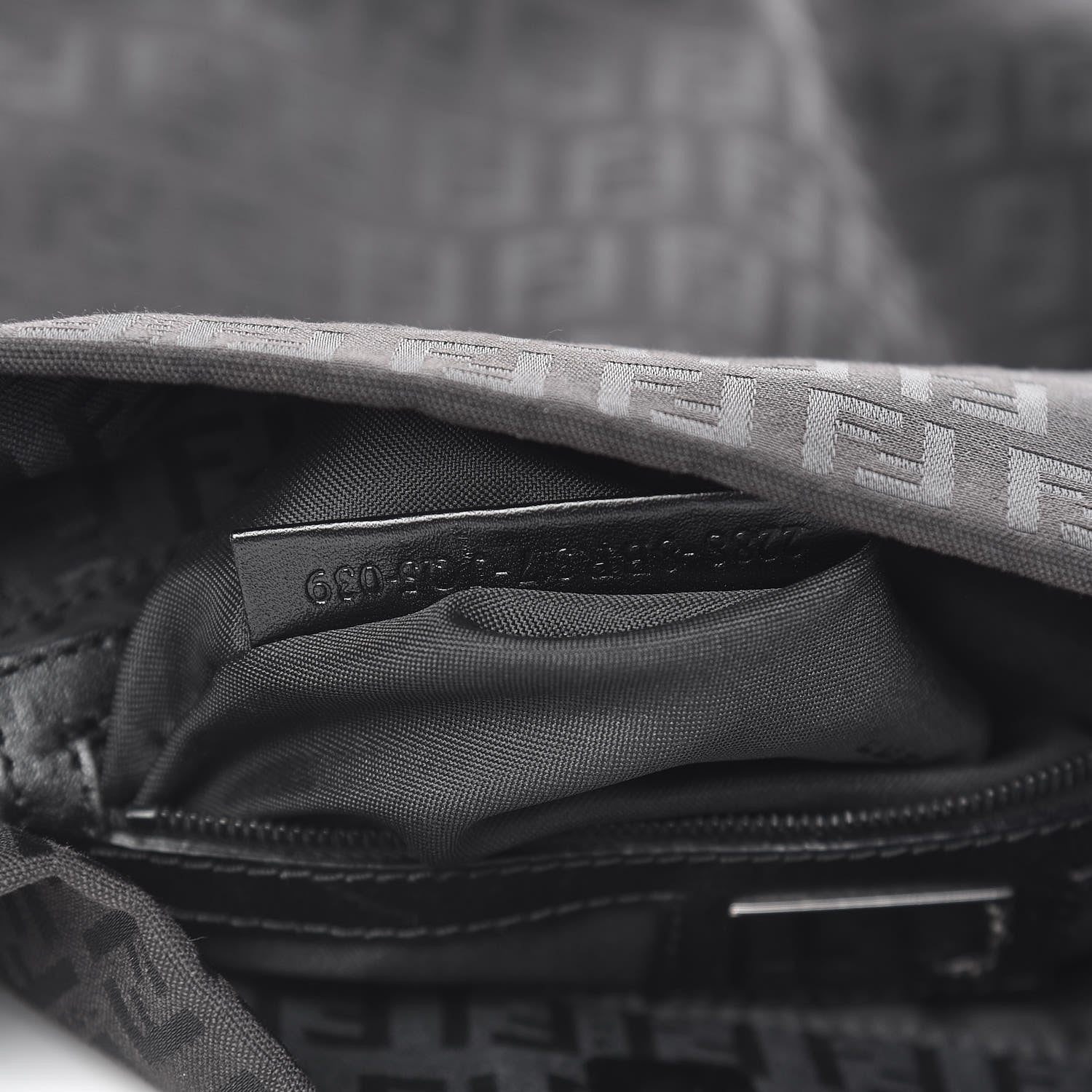 Fendi Zucchino Shoulder Bag Black 7 of 10